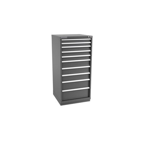 Champion Tool Storage Modular Drawer Cabinet, 10 Drawer, Dark Gray, Steel, 28 in W x 28-1/2 in D x 59-1/2 in H S27001002ILCFTB-DG